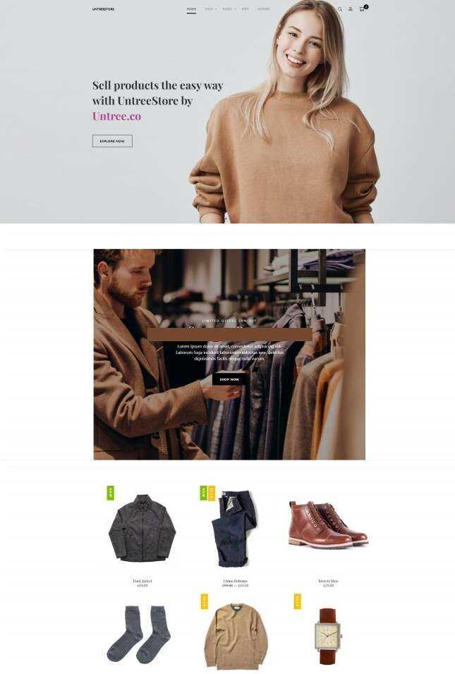 时尚服饰单品销售服务网站html模板 - 入巷拾玖