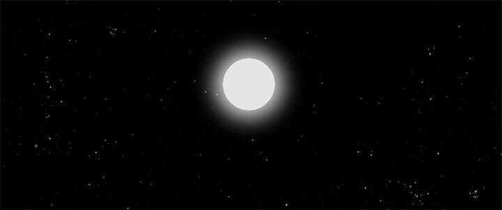 css3黑夜星空月亮发光星星闪烁动画特效 - 入巷拾玖