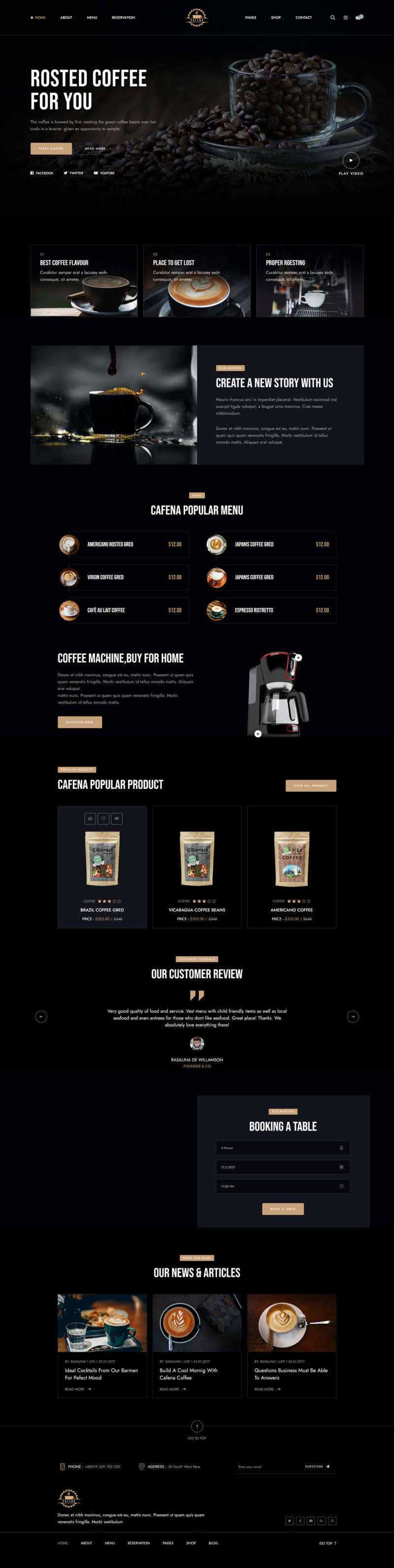 响应式咖啡奶茶店铺HTML5电商销售模板 - 入巷拾玖
