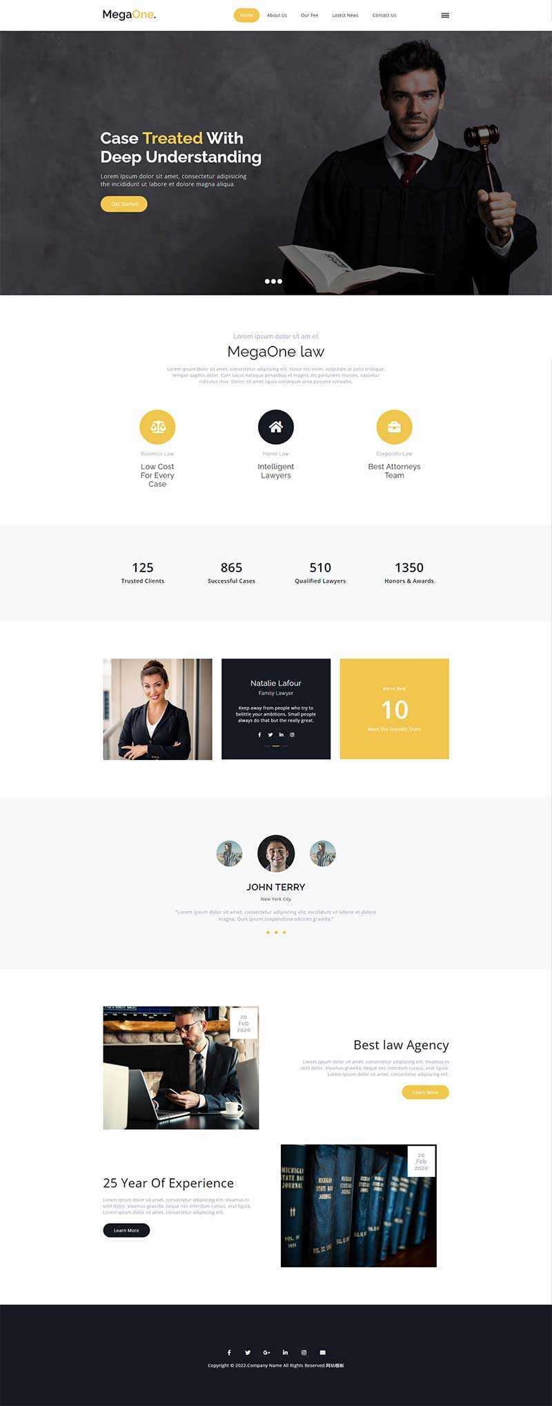 法律咨询服务机构HTML5网站模板 - 入巷拾玖