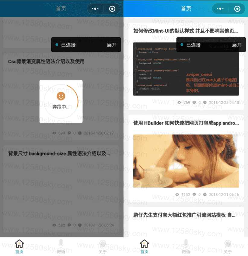 emlog蔚蓝模板开源微信小程序 - 入巷拾玖