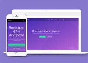 简洁紫色精美Bootstrap4网站模板 - 入巷拾玖