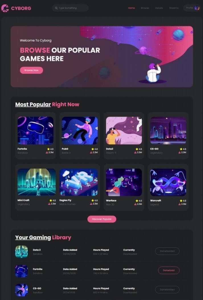 HTML5热门游戏体验宣传网站模板 - 入巷拾玖