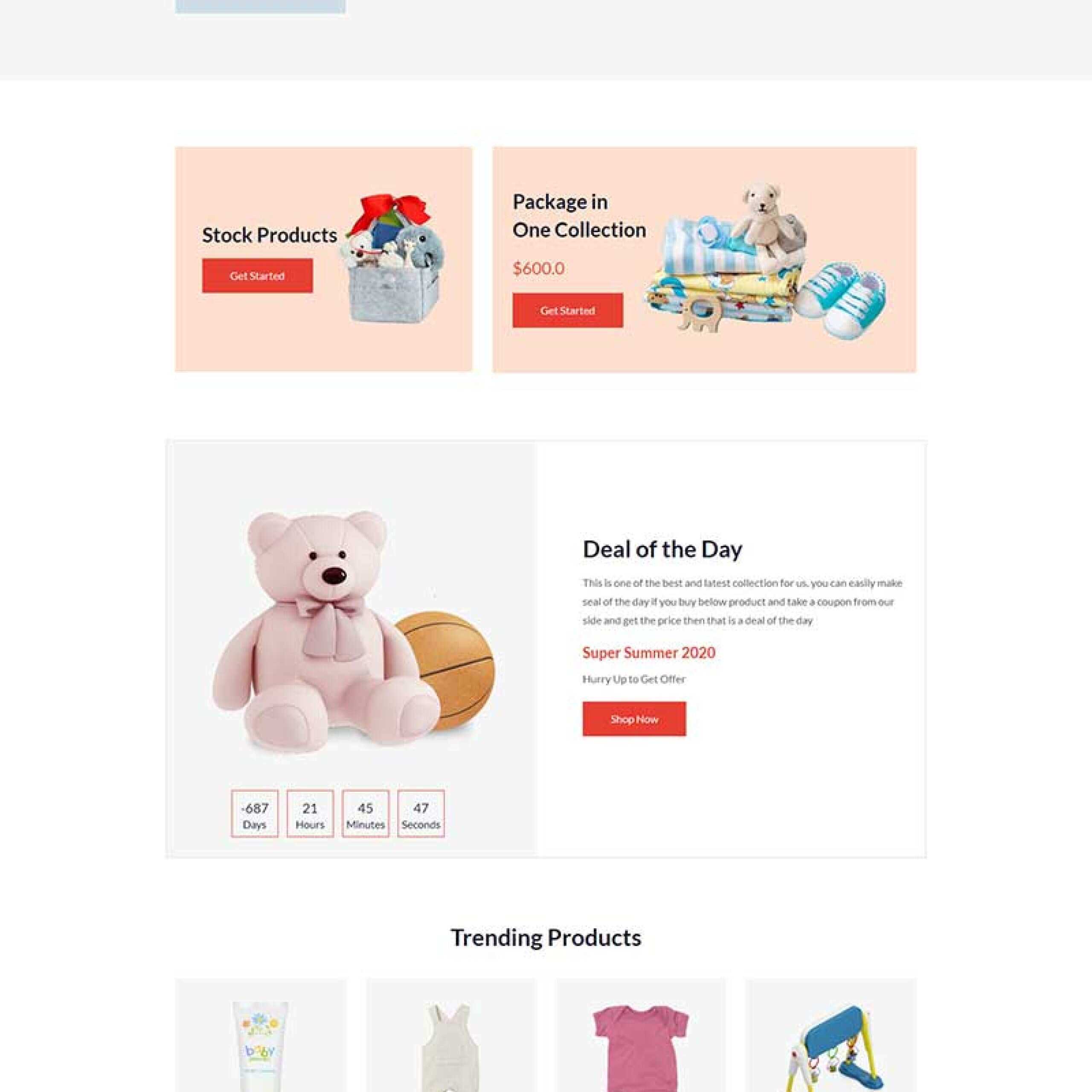 多用途响应式婴儿用品商店HTML5模板 - 入巷拾玖