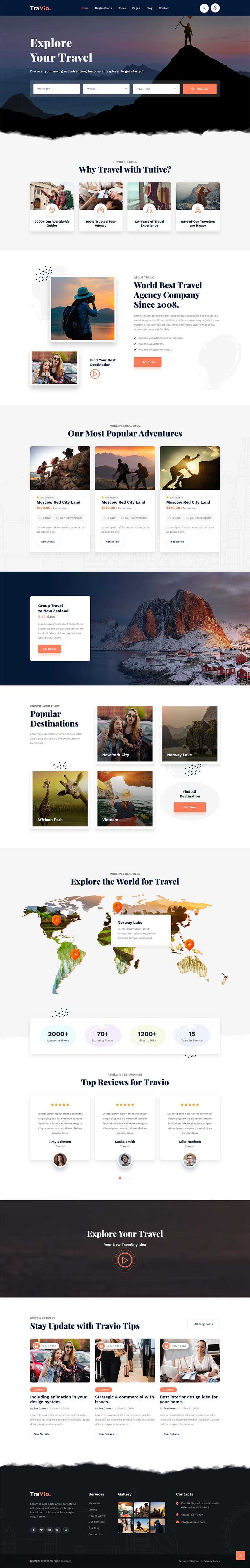 html5响应式旅游旅行社官网html模板 - 入巷拾玖