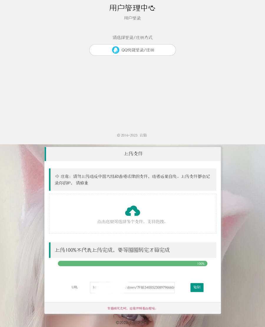 带后台的简洁网盘源码小猫咪网盘V1.3 - 入巷拾玖
