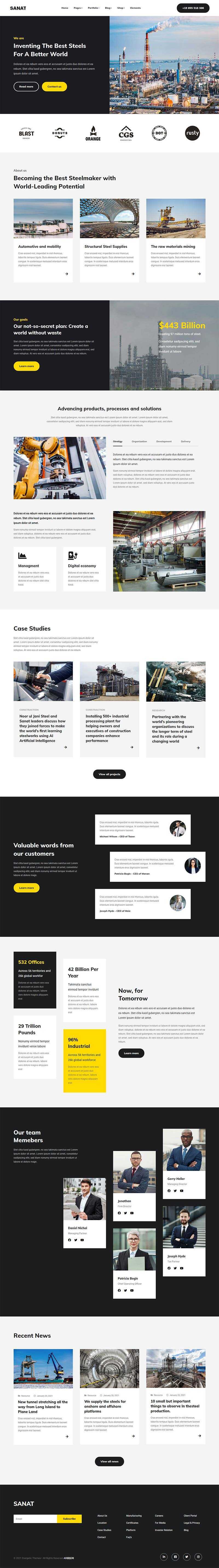bootstrap重工业集团企业官网html5模板 - 入巷拾玖