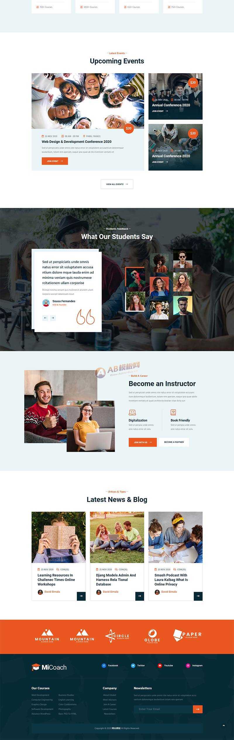 响应式在线课程教育培训行业网站HTML5模板 - 入巷拾玖