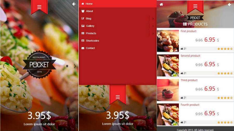 微官网美食订餐HTML5触屏订餐模板源码 - 入巷拾玖