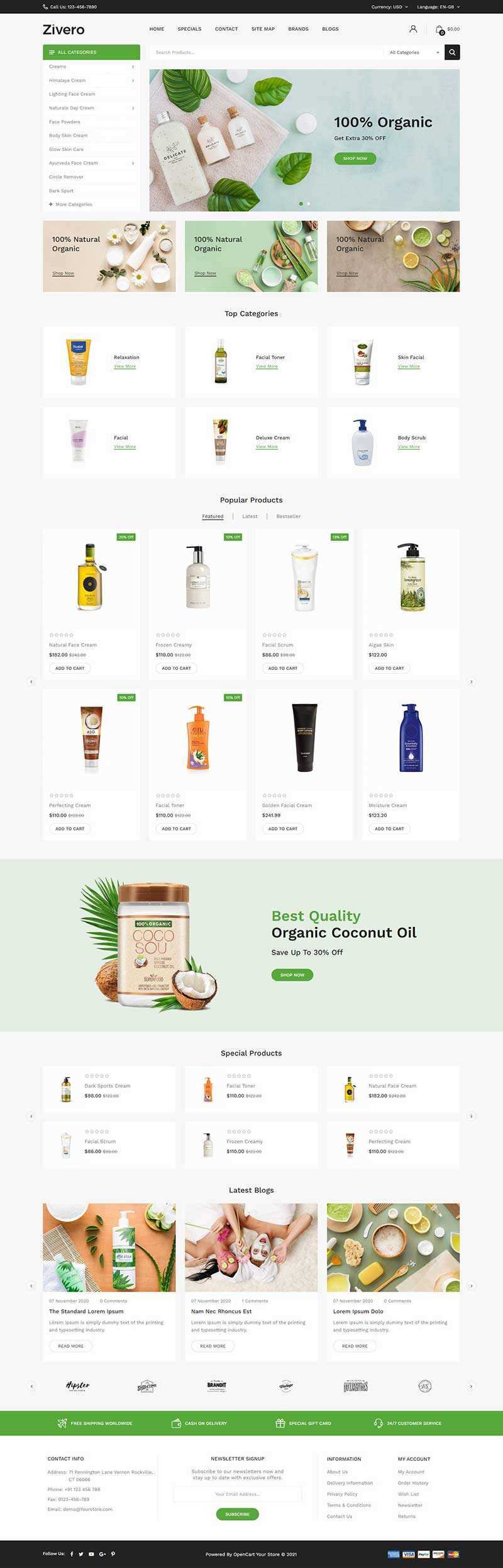小清新洗护用品商城网页html模板 - 入巷拾玖