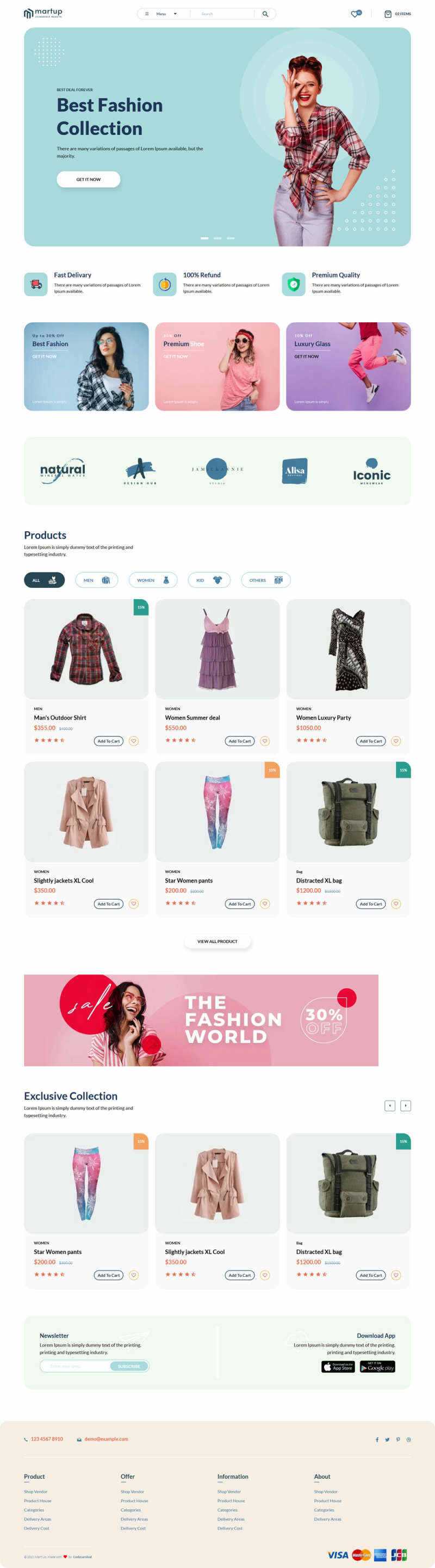 Bootstrap5多用途的女性服装电商HTML模板 - 入巷拾玖