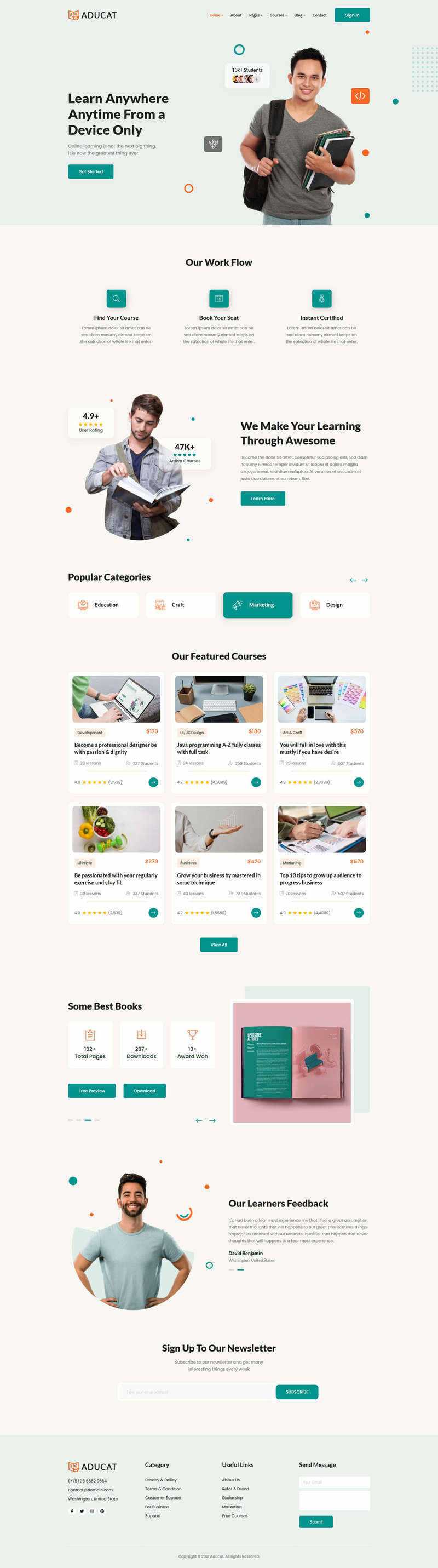 Bootstrap5响应式在线课程教育网页模板 - 入巷拾玖
