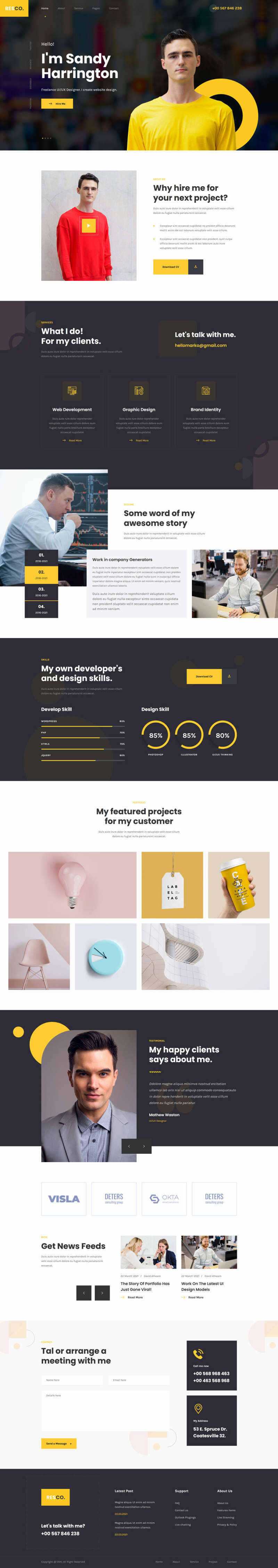 响应式个人简历介绍html5模板 - 入巷拾玖