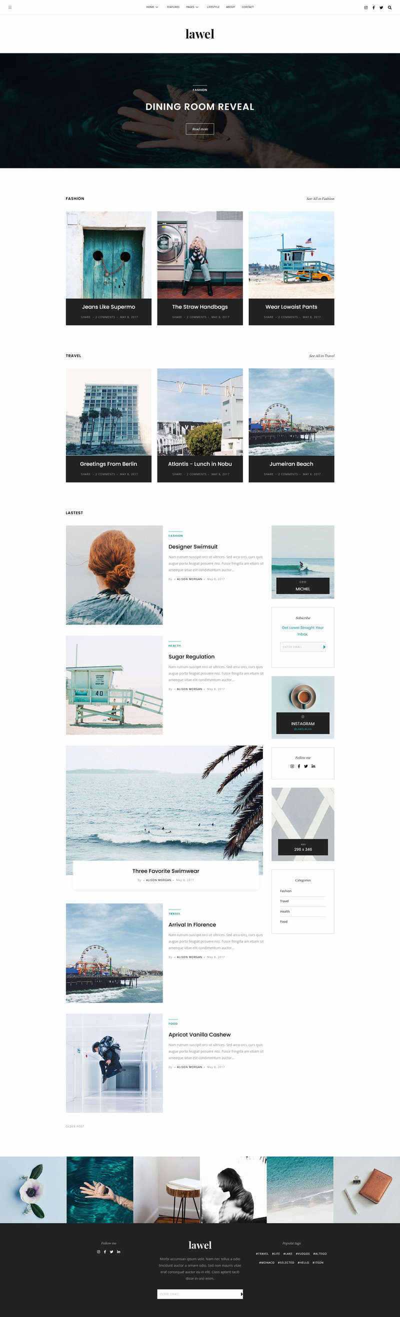 BootStrap5旅游图文相册博客HTML模板 - 入巷拾玖