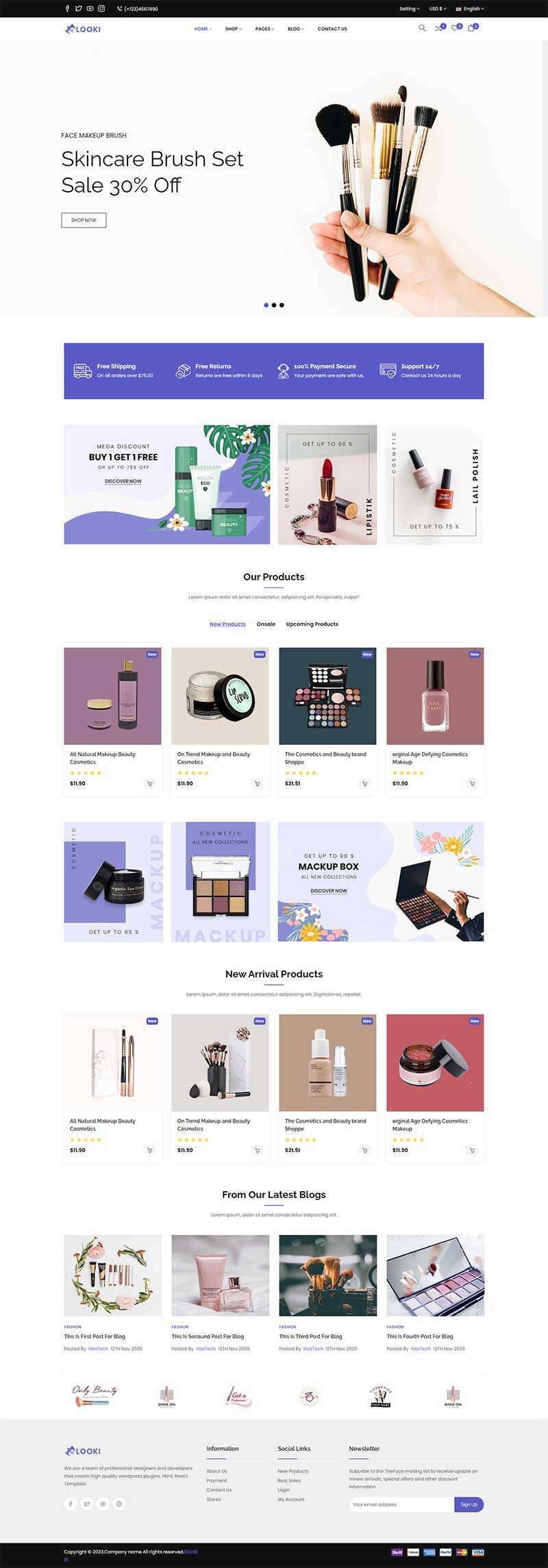 Bootstrap5美容化妆品电子商务html模板 - 入巷拾玖