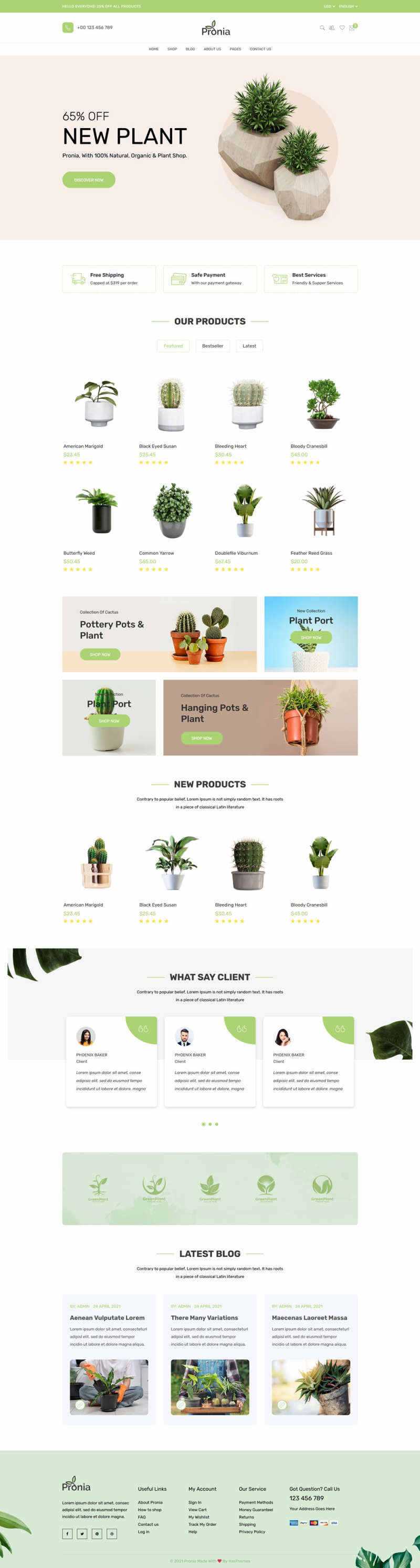 Bootstrap响应式盆栽植物商城网页模板 - 入巷拾玖