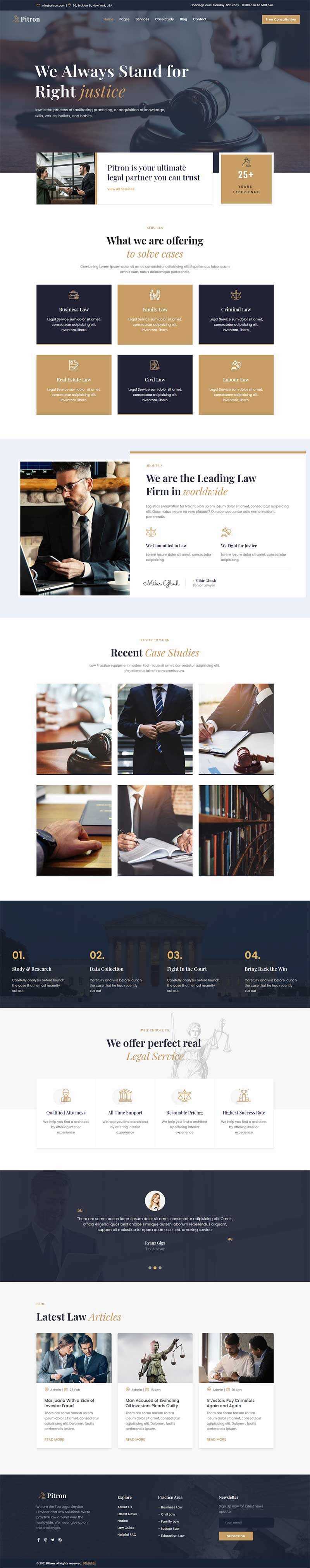 Bootstrap律师事务所网页html模板 - 入巷拾玖