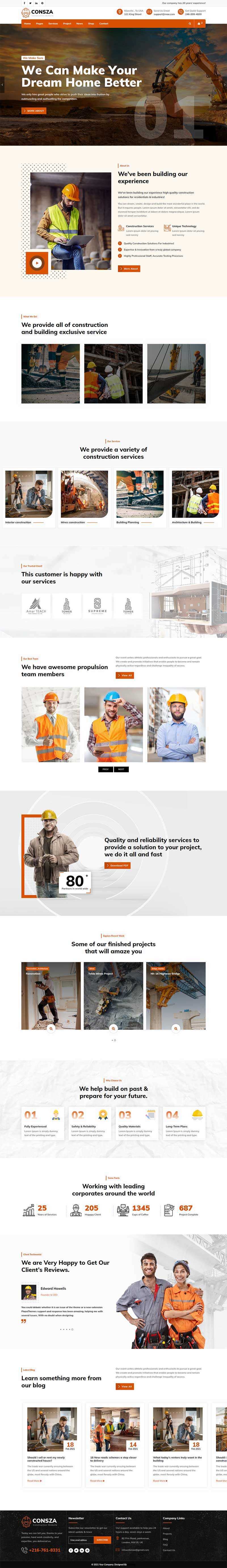 响应式房地产建筑工程企业网站HTML5模板 - 入巷拾玖