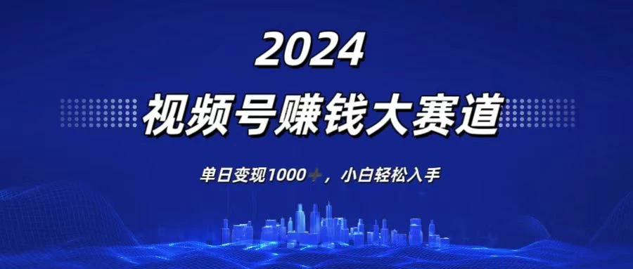 2024视频号赚钱大赛道，单日变现1000+，小白轻松入手 - 入巷拾玖
