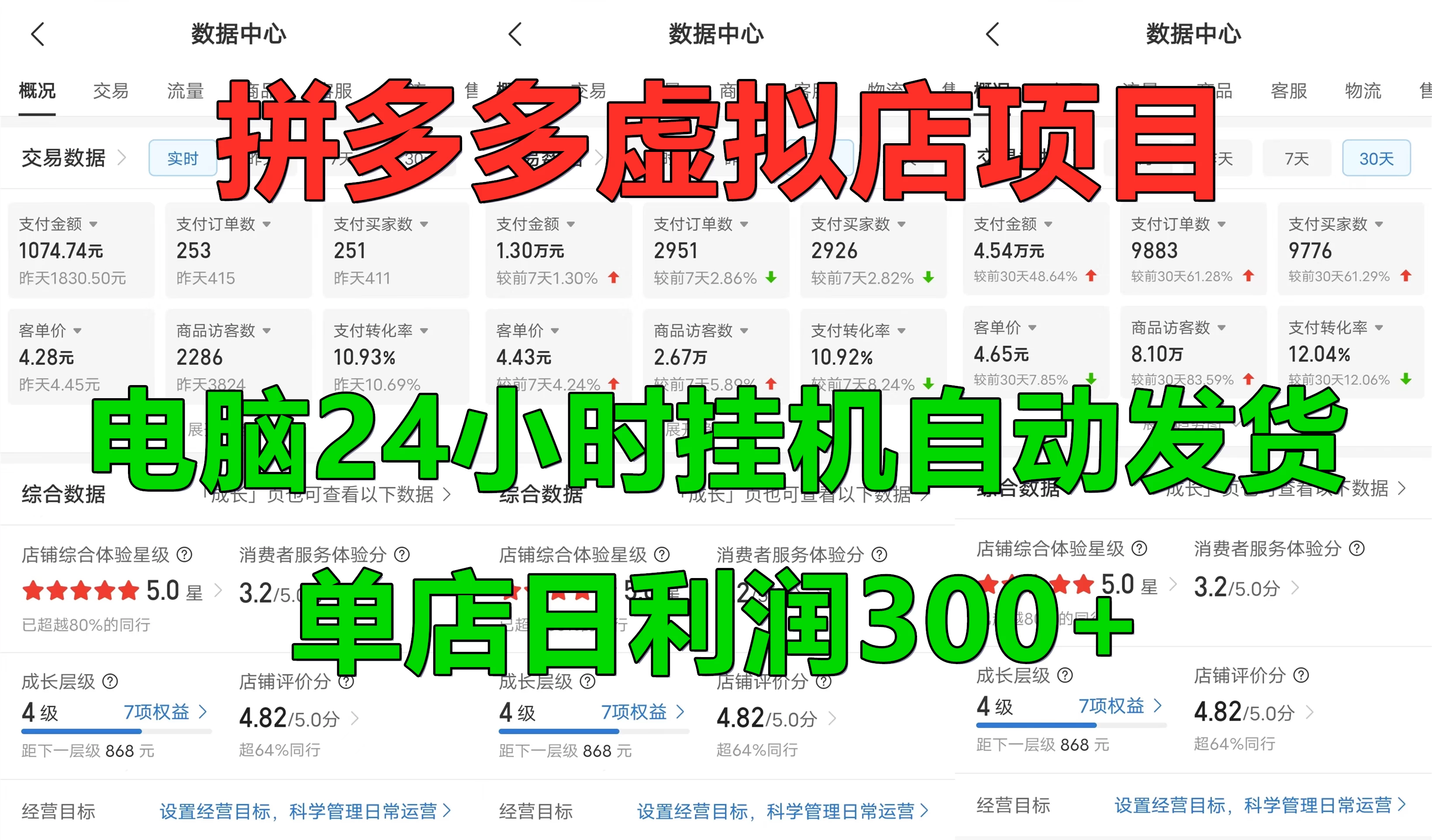 拼多多虚拟店项目，电脑挂机自动发货 - 入巷拾玖