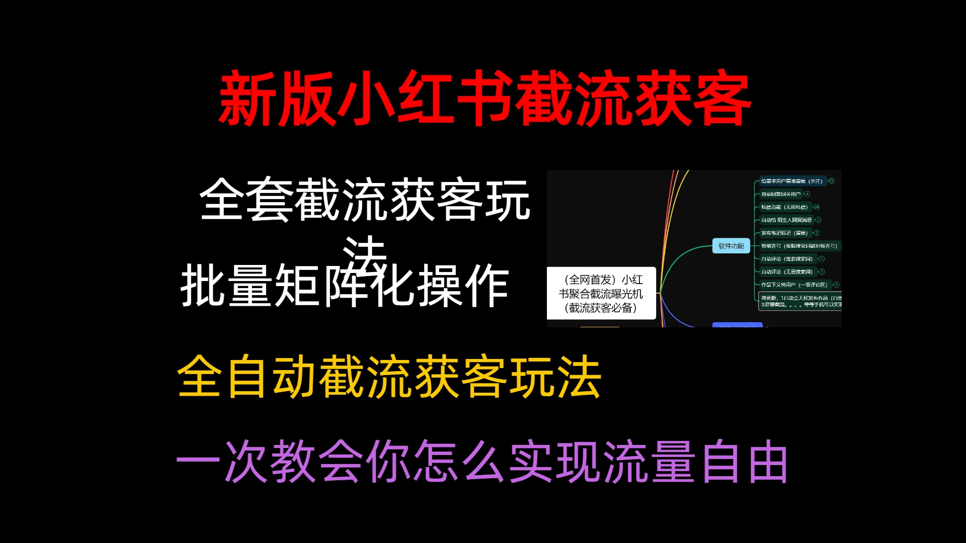 小红薯聚合截流曝光炮机，全套截流获客玩法，自热/截流神器 - 入巷拾玖