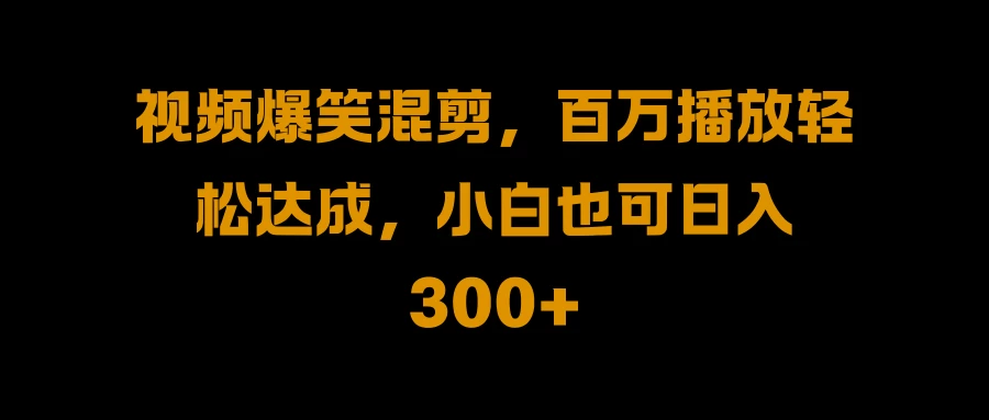 视频号零门槛！爆火视频搬运后二次剪辑，轻松达成日入 1000+ - 入巷拾玖