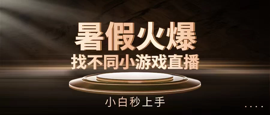 暑假火爆找不同小游戏直播间，小白秒上手 - 入巷拾玖
