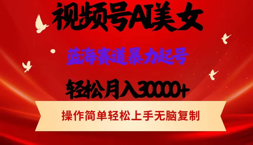 AI美女视频号掘金，操作简单，轻松上手，日入1000+ - 入巷拾玖