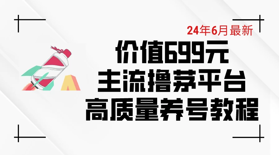 6月最新，价值699的主流撸茅台平台，精品养号下车攻略 - 入巷拾玖