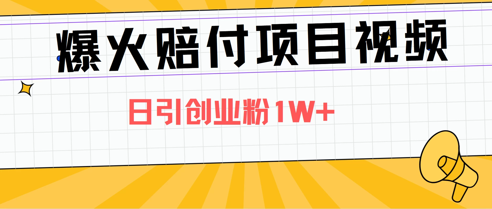 爆火赔付项目视频，全网平台进行引流，日引创业粉1W+ - 入巷拾玖