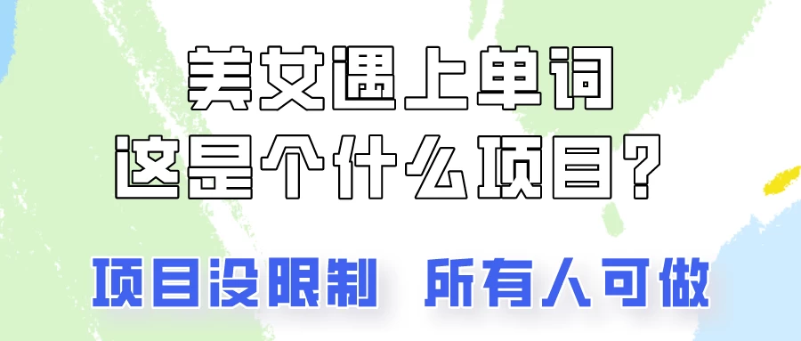 2024美女号单词暴力玩法，上手非常简单，轻松日收入500+ - 入巷拾玖