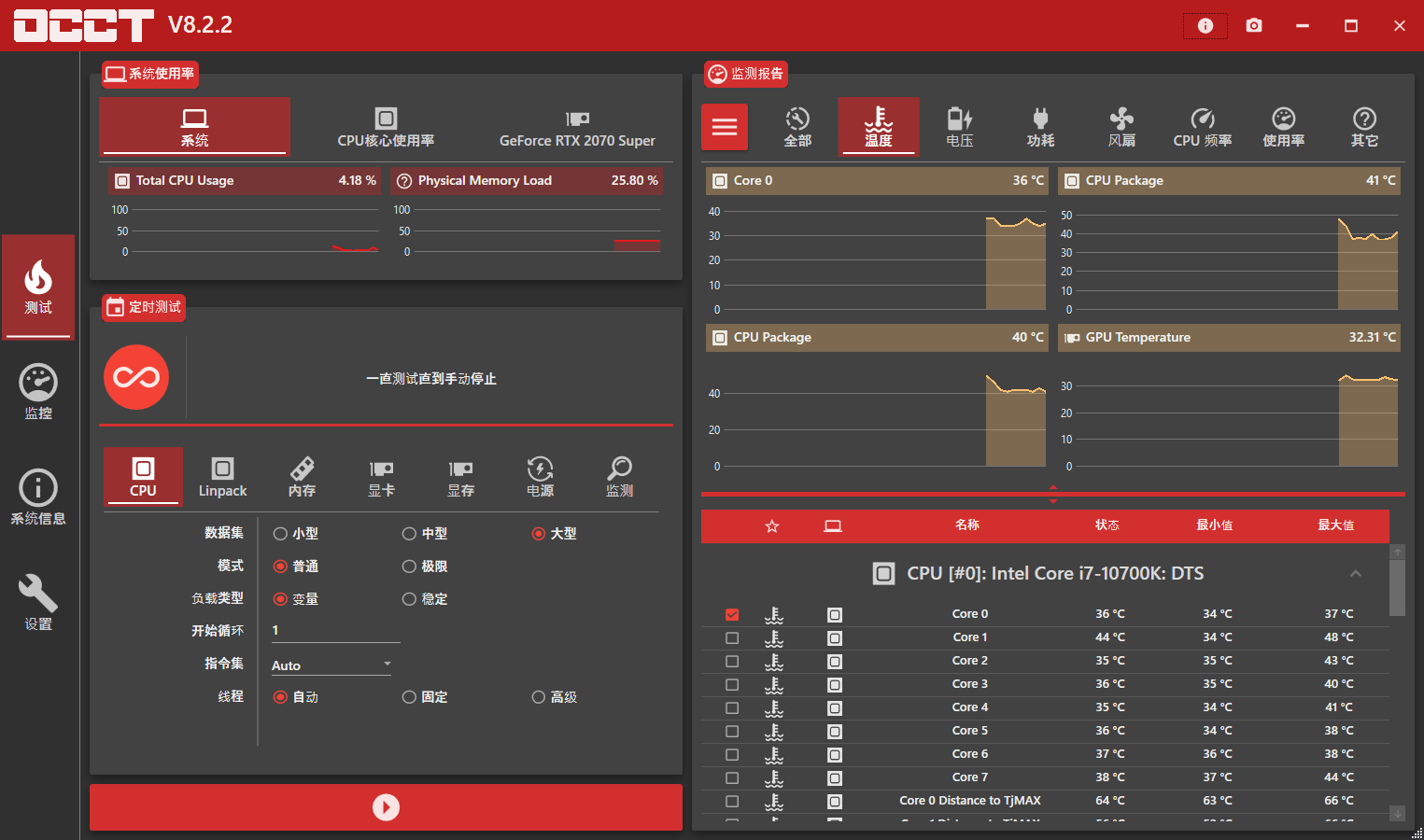 电脑硬件检测工具 OCCT v11.0.16 绿色版 - 入巷拾玖