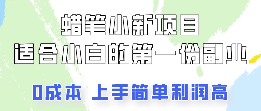蜡笔小新项目拆解，小白一个月也能多赚3000+ - 入巷拾玖