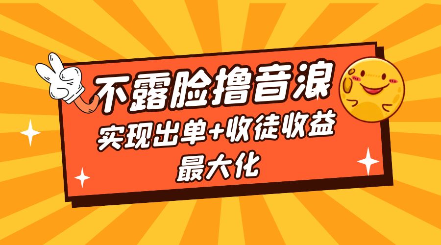 全网最新不露脸撸音浪：跑通自动化成交闭环，实现出单+收徒收益最大化 - 入巷拾玖
