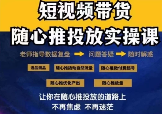 2024好物分享随心推投放实操课，随心推撬动自然流量/微付费起号/优化产出 - 入巷拾玖