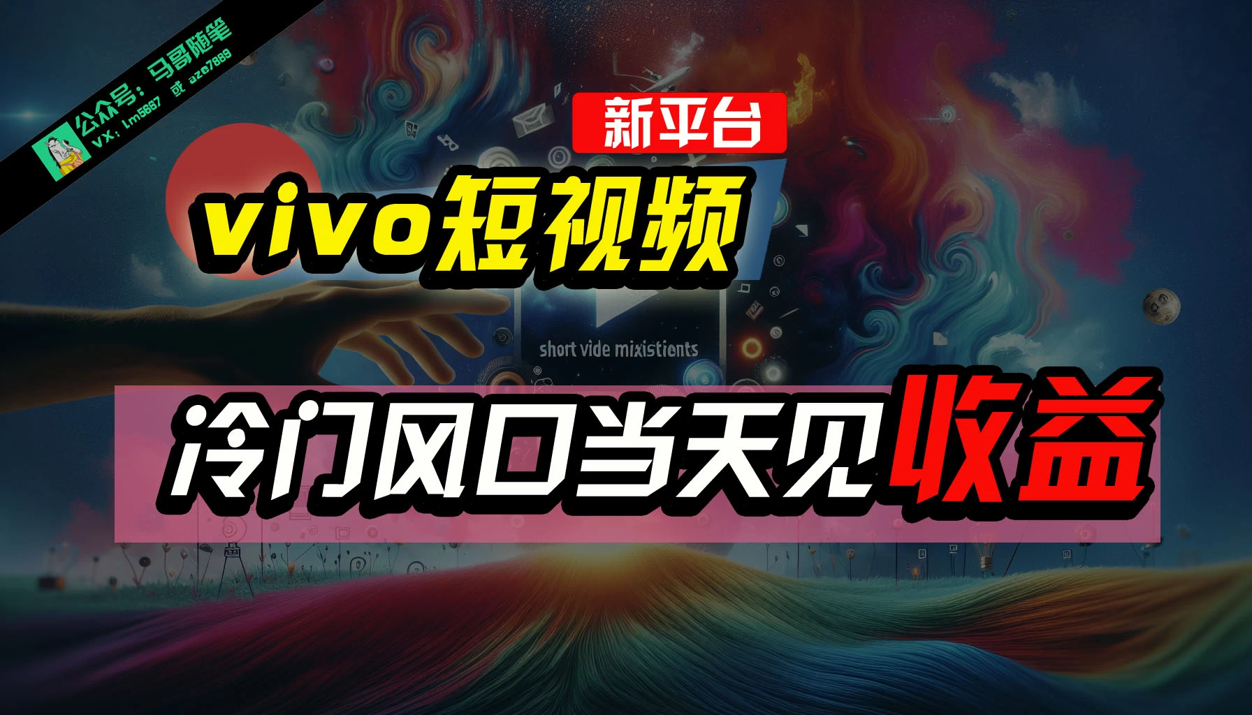 全新平台vivo短视频，新风口AI混剪无脑搬运，冷门风口当天见收益，7天撸了2300+了 - 入巷拾玖