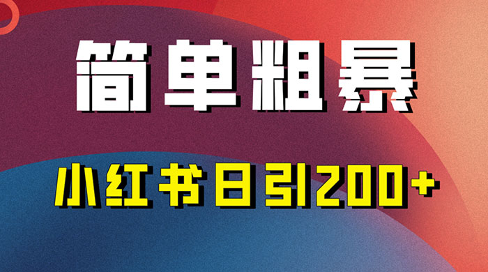 简单粗暴的小红书引流技巧，大道至简，看完实操日引 200+ - 入巷拾玖