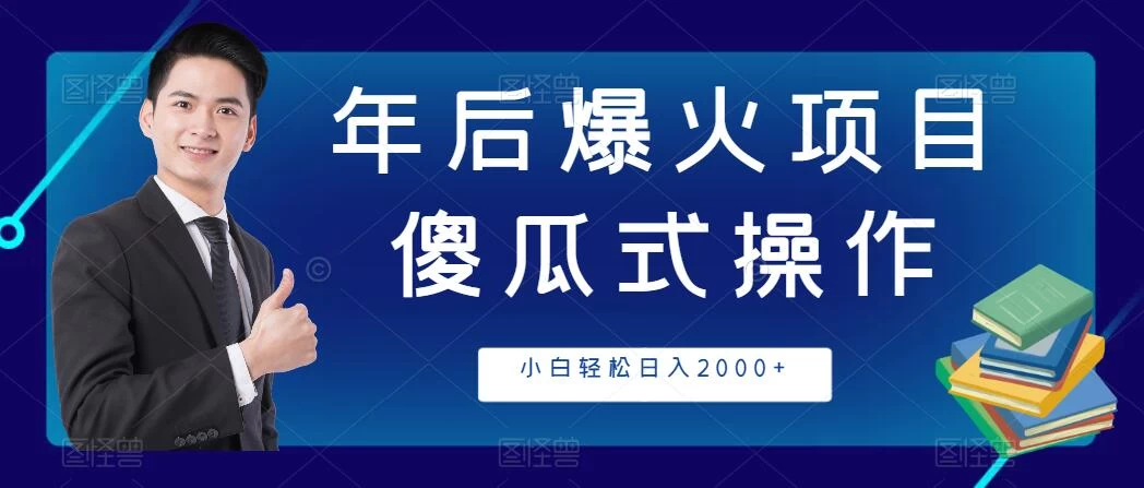 年后爆火项目，傻瓜式操作，收益稳定，小白轻松日入2000+ - 入巷拾玖