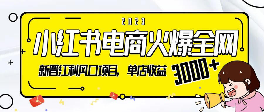 2023 小红书电商火爆全网：新晋红利风口项目，单店收益 3000+ - 入巷拾玖