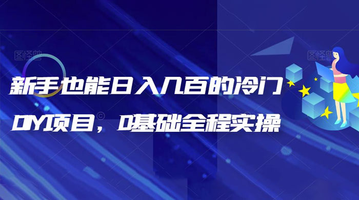 揭秘：新手也能日入几百的冷门 DIY 项目，0 基础全程实操 - 入巷拾玖