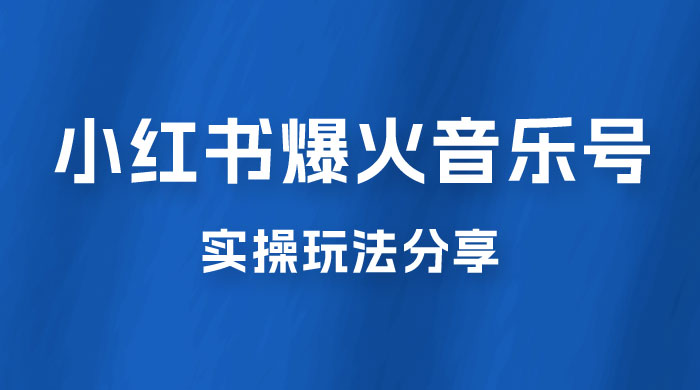 副业拆解：小红书爆火音乐号引流变现项目，视频版一条龙实操玩法分享给你 - 入巷拾玖