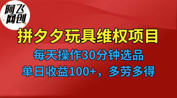 仅揭秘：拼多多 3C 玩具维权项目，一天操作半小时，稳定收入 100+ - 入巷拾玖
