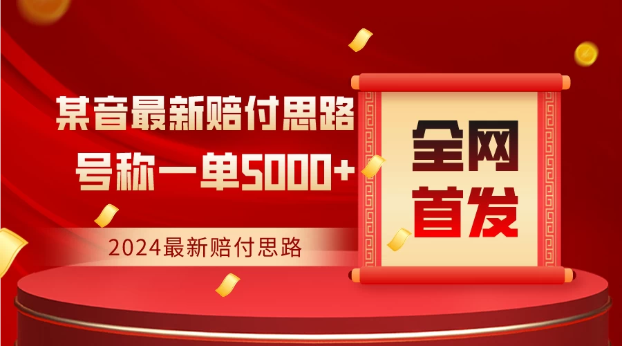全网首发，2024最新某音赔付思路，号称一单收益5000+ - 入巷拾玖