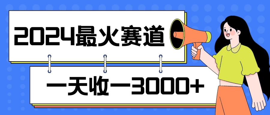 2024最火赛道，一天收一3000+，拉爆全平台流量，新手小白一看就会 - 入巷拾玖