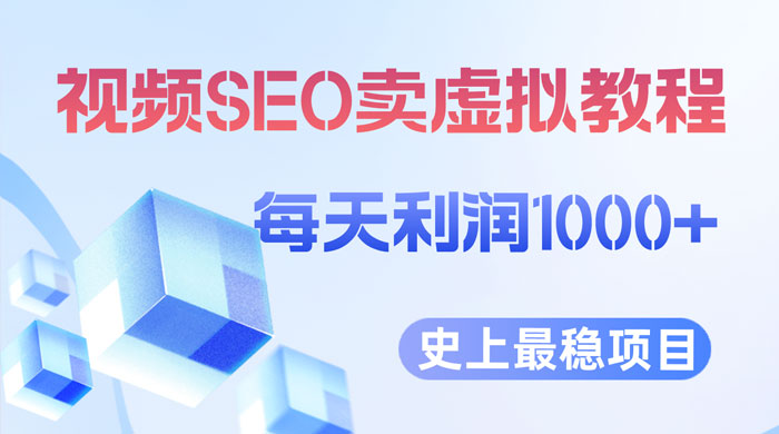 视频 SEO 出售虚拟产品：史上最稳定私域变现项目 - 入巷拾玖