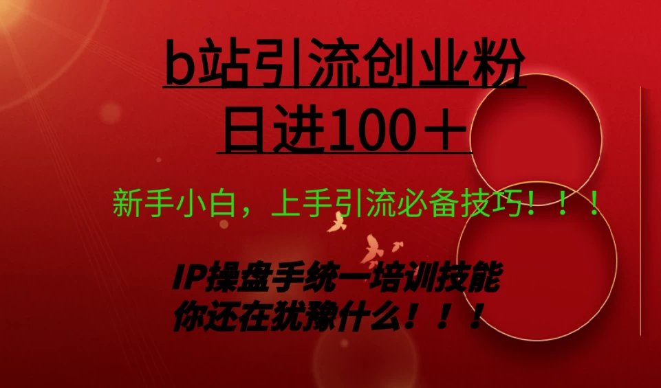 日引创业粉 100+ b 站全套打法【实操教学】不容错过 - 入巷拾玖