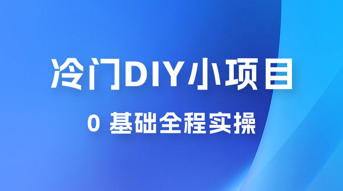 日入几百的冷门 DIY 小项目 0 基础全程实操 - 入巷拾玖