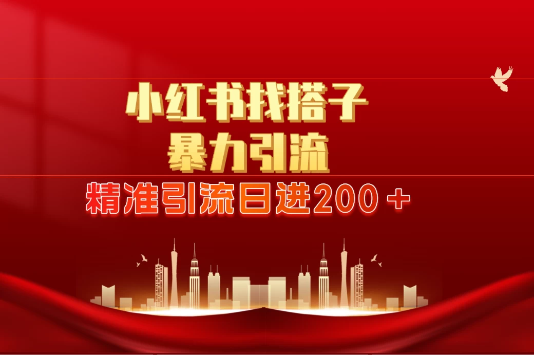2024最新小红署引流思路，日进300＋，暴力引流+锁粉 - 入巷拾玖