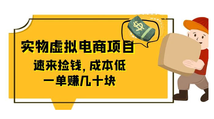 东哲日记：全网首创实物虚拟电商项目，速来捡钱，成本低，一单赚几十块！ - 入巷拾玖