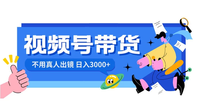 视频号带货，日入 3000+，不用真人出镜 - 入巷拾玖
